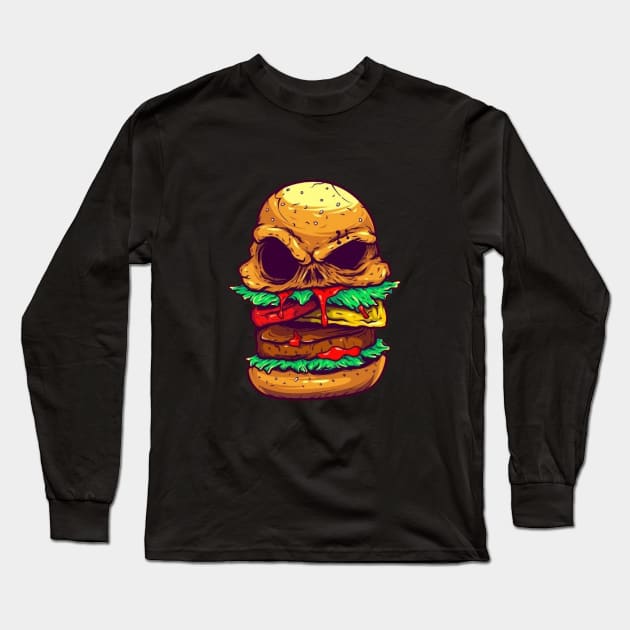 MONSTER BURGER AWESOME DESIGN Long Sleeve T-Shirt by Unikk.clo